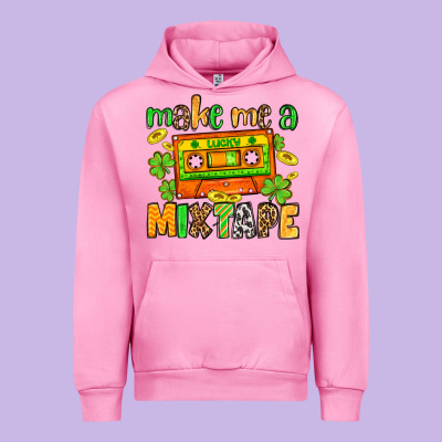 Make Me A Mixtape St. Patrick's Day Urban Hoodie Designed By Oliviacreatesart