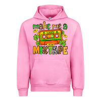 Fuchsia Pink Make me a mixtape St. Patrick's Day Urban Hoodie - OliviaCreatesArt