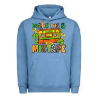 Pigment Pebble Blue Make me a mixtape St. Patrick's Day Urban Hoodie - OliviaCreatesArt