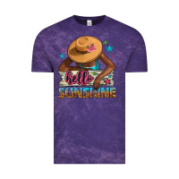 Cloud Purple Hello sunshine Vintage Tee - NancyCooperArtShop
