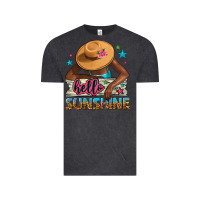 Vintage Black Hello sunshine Vintage Tee - NancyCooperArtShop
