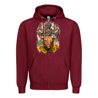 Burgundy Western Heifer Cow with crosses Zipper Hoodie - LillyAllenDesigns