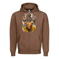 Chestnut Western Heifer Cow with crosses Zipper Hoodie - LillyAllenDesigns