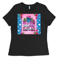 Black ohana means family stitch Ladies Tee - Zillion Design Studio