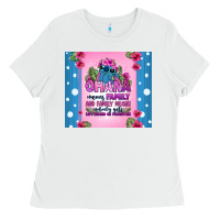 White ohana means family stitch Ladies Tee - Zillion Design Studio