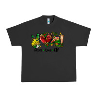 Pigment Black peace love  elf Urban Heavy Tee - AdoDesignShop