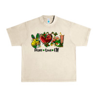 Sandshell peace love  elf Urban Heavy Tee - AdoDesignShop