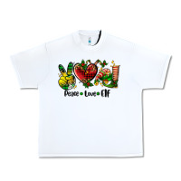 White peace love  elf Urban Heavy Tee - AdoDesignShop