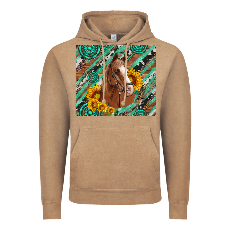 Western Horse With Gemstone And Sunflower Vintage Hoodie by Artiststas | Teevron