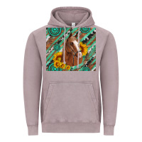 Vintage Zinc western horse with gemstone and sunflower Vintage Hoodie - Artiststas