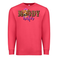 Cardinal Moody Heifer with Leopard Premium Sweatshirt - texasbilliewilder