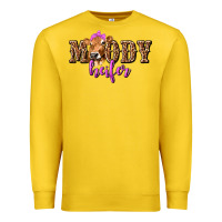 Lemon Moody Heifer with Leopard Premium Sweatshirt - texasbilliewilder