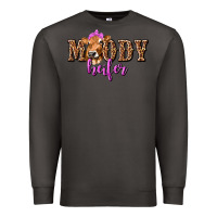 Smoke Moody Heifer with Leopard Premium Sweatshirt - texasbilliewilder