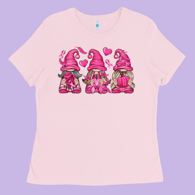 Breast Cancer Gnomes Ladies Tee Designed By Texasbilliewilder