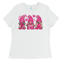 White Breast Cancer Gnomes Ladies Tee - texasbilliewilder