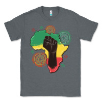 Charcoal Heather africa map Classic Tee - MaliasSmallBusiness