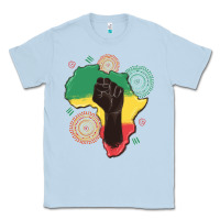 Dusty Blue africa map Classic Tee - MaliasSmallBusiness