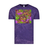 Cloud Purple mardi gras carnival masks and fleur de lis Vintage Tee - Jasminsmagicworld