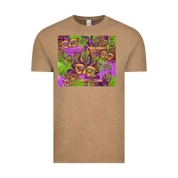 Vintage Coffee mardi gras carnival masks and fleur de lis Vintage Tee - Jasminsmagicworld