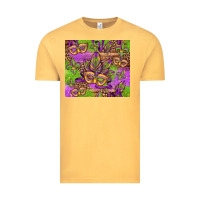 Vintage Mustard mardi gras carnival masks and fleur de lis Vintage Tee - Jasminsmagicworld