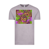 Mardi Gras Carnival Masks And Fleur De Lis Vintage Tee | Teevron
