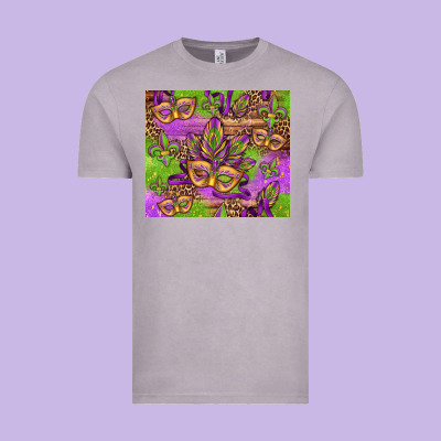 Mardi Gras Carnival Masks And Fleur De Lis Vintage Tee Designed By Jasminsmagicworld