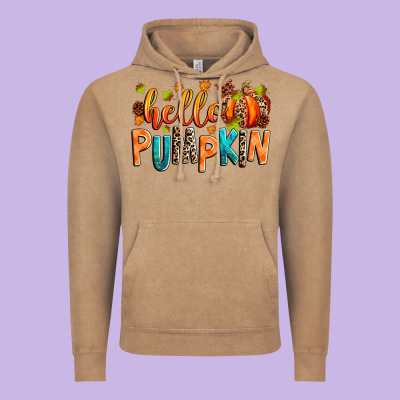 Hello Pumpkin Vintage Hoodie Designed By Ranaportraitstore