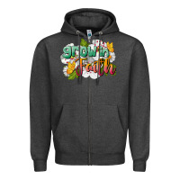 Charcoal Heather Grow In Faith Zipper Hoodie - LillyAllenDesigns