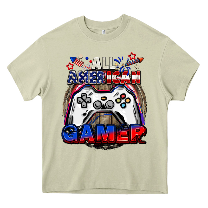All American Gamer 4th Of July Heavy Core Tee by CowGirlArtShop | Teevron