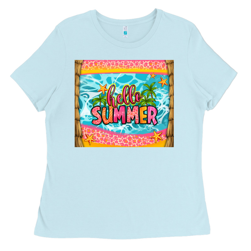 Hello Summer Ladies Tee by Zillion Design Studio | Teevron