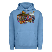 Pigment Pebble Blue Mexico Urban Hoodie - FaDigitalArtStudio