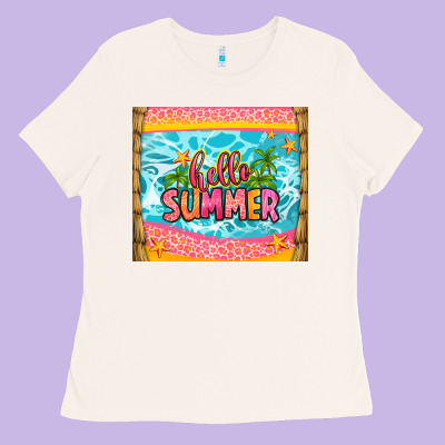 Hello Summer Ladies Tee Designed By Zillion Design Studio