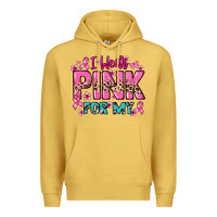 Antique Gold I wear pink for my custom name Cancer Awareness Premium Hoodie - HowdyJamesFarm