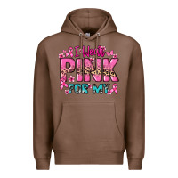 Chestnut I wear pink for my custom name Cancer Awareness Premium Hoodie - HowdyJamesFarm