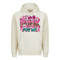 Oatmeal Heather I wear pink for my custom name Cancer Awareness Premium Hoodie - HowdyJamesFarm