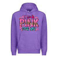 Purple I wear pink for my custom name Cancer Awareness Premium Hoodie - HowdyJamesFarm