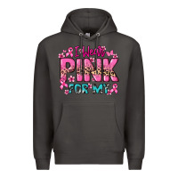 Smoke I wear pink for my custom name Cancer Awareness Premium Hoodie - HowdyJamesFarm