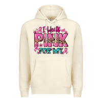 Tofu I wear pink for my custom name Cancer Awareness Premium Hoodie - HowdyJamesFarm