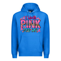 True Royal I wear pink for my custom name Cancer Awareness Premium Hoodie - HowdyJamesFarm