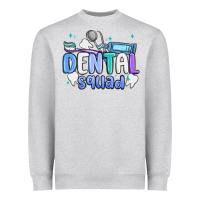 Heather Grey dental squad Heavyweight Sweatshirt - MaliasSmallBusiness