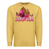 Antique Gold Breast Cancer survivor afro nails Premium Sweatshirt - NancyCooperArtShop
