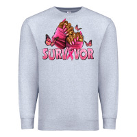 Heather Grey Breast Cancer survivor afro nails Premium Sweatshirt - NancyCooperArtShop