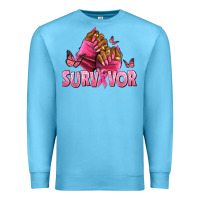 Ocean Blue Breast Cancer survivor afro nails Premium Sweatshirt - NancyCooperArtShop