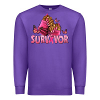 Purple Breast Cancer survivor afro nails Premium Sweatshirt - NancyCooperArtShop