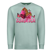 Seafoam Breast Cancer survivor afro nails Premium Sweatshirt - NancyCooperArtShop