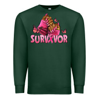 Sports Green Breast Cancer survivor afro nails Premium Sweatshirt - NancyCooperArtShop