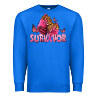 True Royal Breast Cancer survivor afro nails Premium Sweatshirt - NancyCooperArtShop
