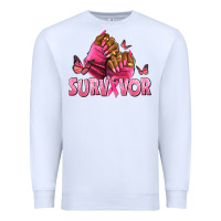 White Breast Cancer survivor afro nails Premium Sweatshirt - NancyCooperArtShop
