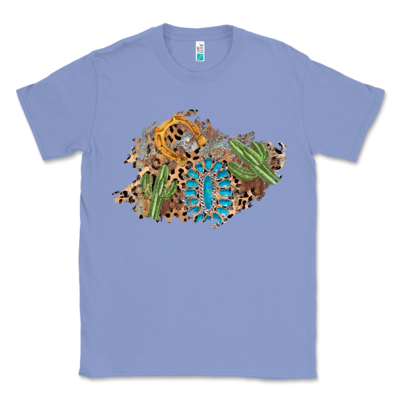 Horseshoe Leopard Gemstone Cactus Patch Classic Tee by AdoDesignShop | Teevron