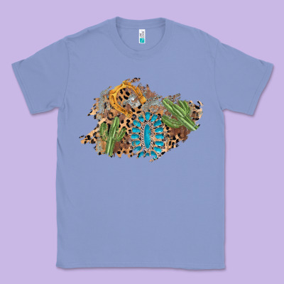 Horseshoe Leopard Gemstone Cactus Patch Classic Tee Designed By Adodesignshop